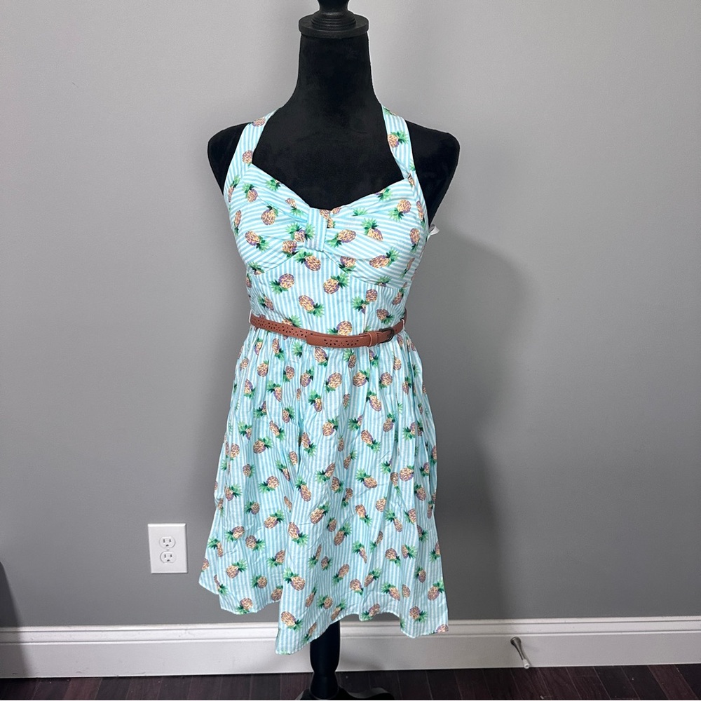 City Triangles Pineapple Print Summer Dress